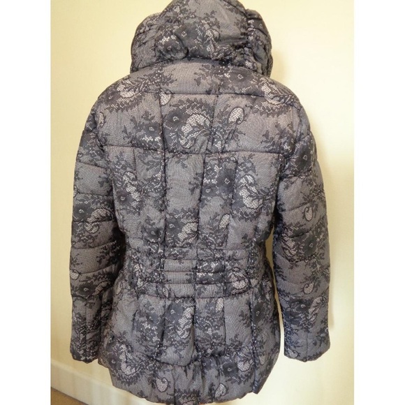 Rino & Pelle Lace Print Puffer Jacket Size 44 - Picture 12 of 16